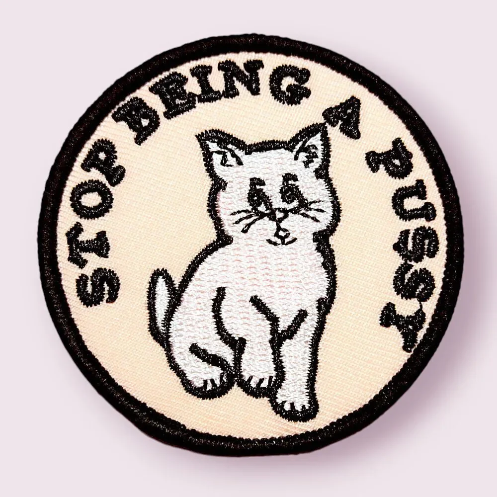 Iron On Patch-Crafts Material DIY Accessory-stop being a‎ puss* cat